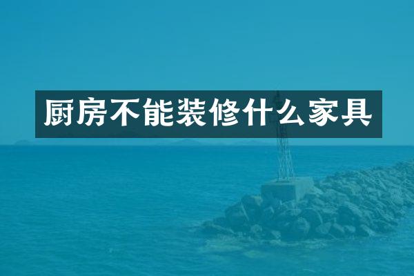 厨房不能装修什么家具