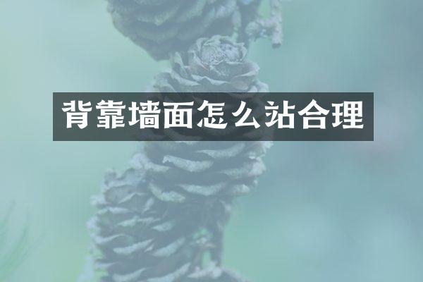 背靠墙面怎么站合理