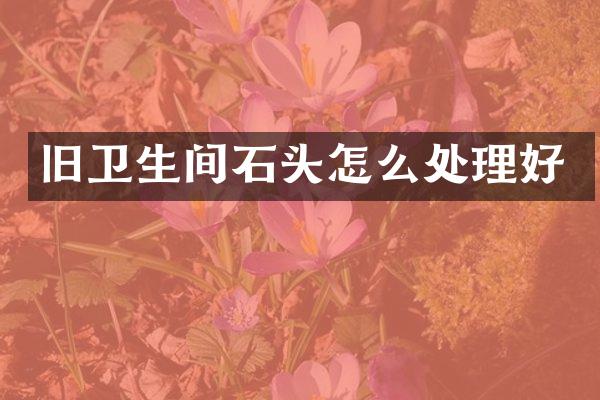 旧卫生间石头怎么处理好