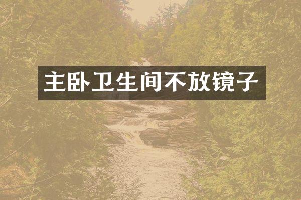 主卧卫生间不放镜子