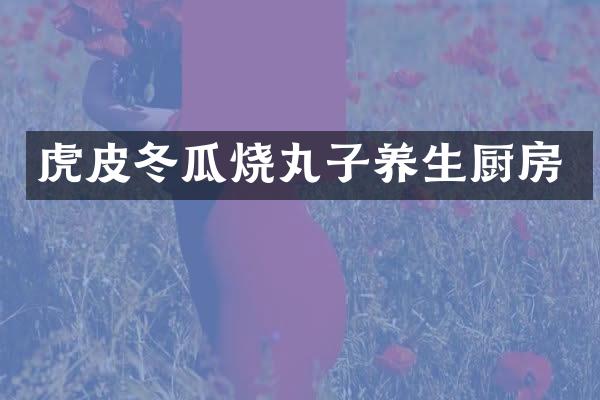 虎皮冬瓜烧丸子养生厨房