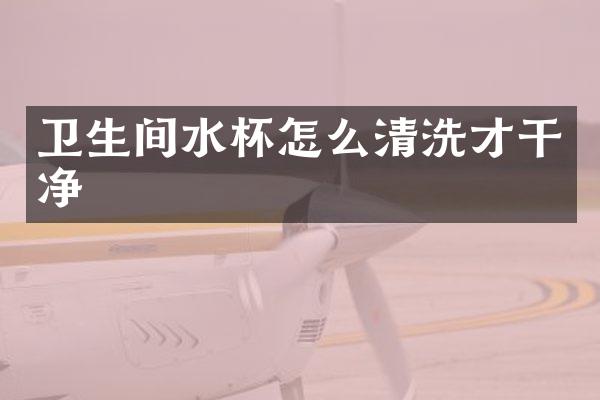 卫生间水杯怎么清洗才干净