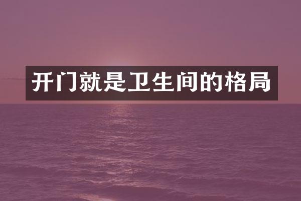 开门就是卫生间的格局