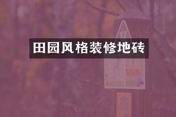田园风格装修地砖