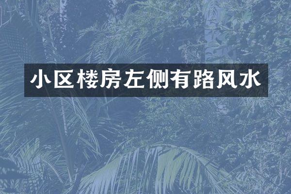 小区楼房左侧有路风水