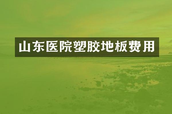 山东医院塑胶地板费用