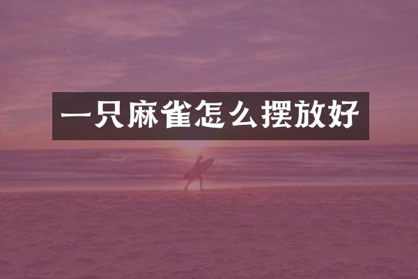 一只麻雀怎么摆放好