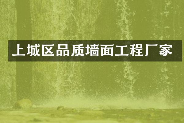 上城区品质墙面工程厂家