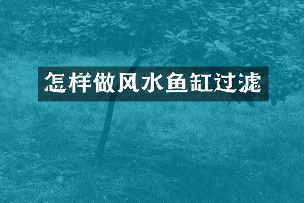 怎样做风水鱼缸过滤