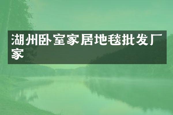 湖州卧室家居地毯批发厂家