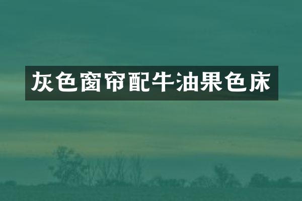 灰色窗帘配牛油果色床