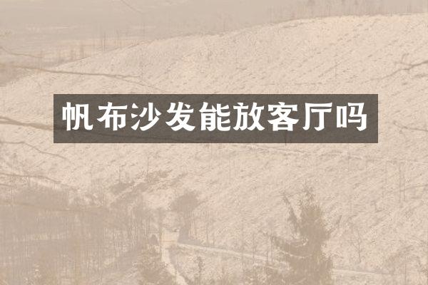 帆布沙发能放客厅吗