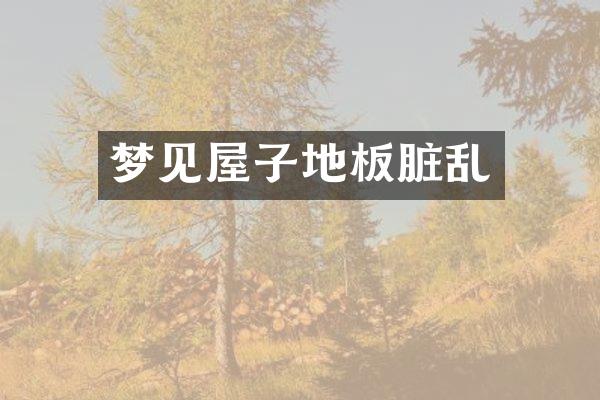 梦见屋子地板脏乱