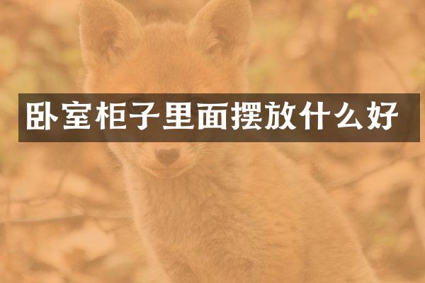卧室柜子里面摆放什么好