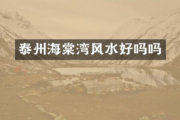 泰州海棠湾风水好吗吗