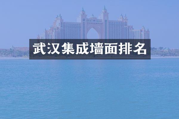 武汉集成墙面排名