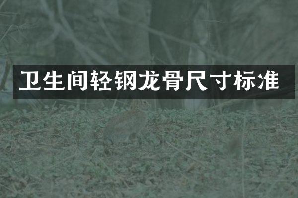 卫生间轻钢龙骨尺寸标准