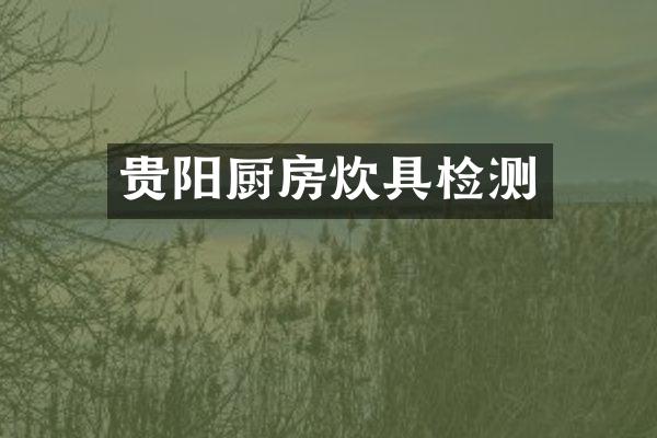 贵阳厨房炊具检测
