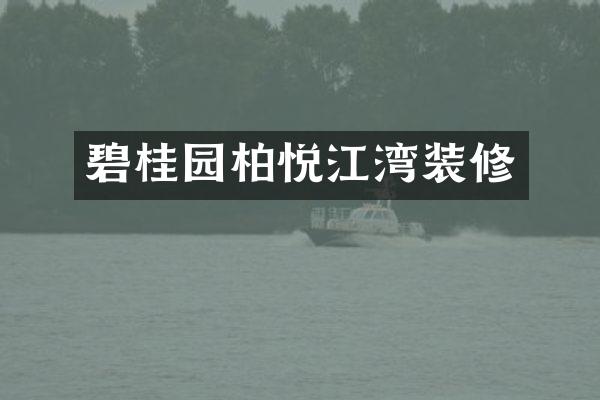 碧桂园柏悦江湾装修