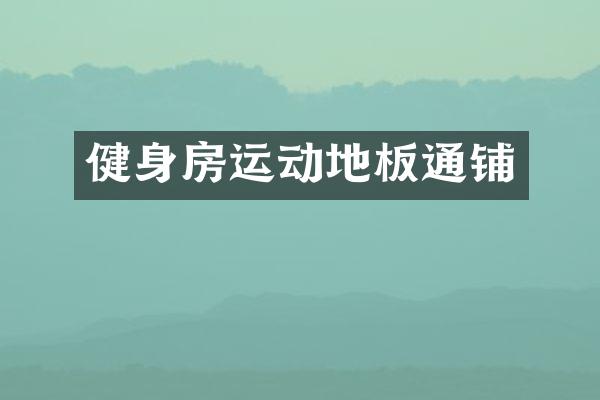 健身房运动地板通铺