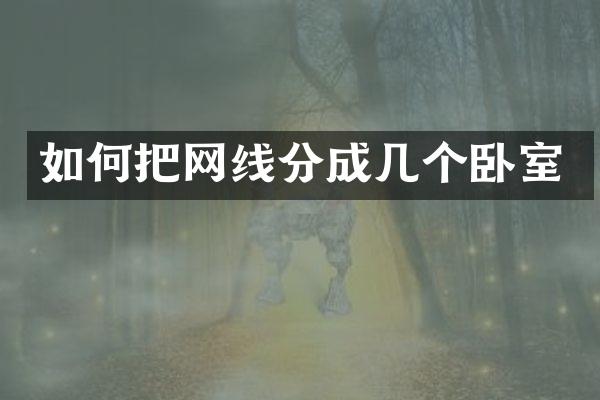 如何把网线分成几个卧室