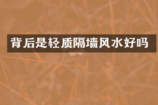 背后是轻质隔墙风水好吗