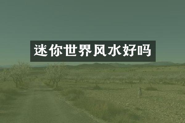 迷你世界风水好吗