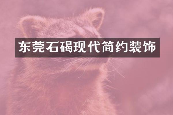 东莞石碣现代简约装饰