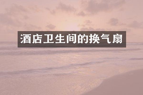 酒店卫生间的换气扇