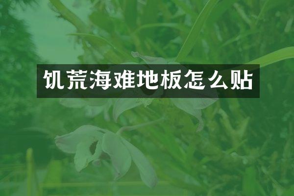 饥荒海难地板怎么贴