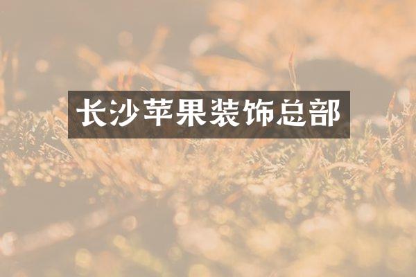 长沙苹果装饰总部