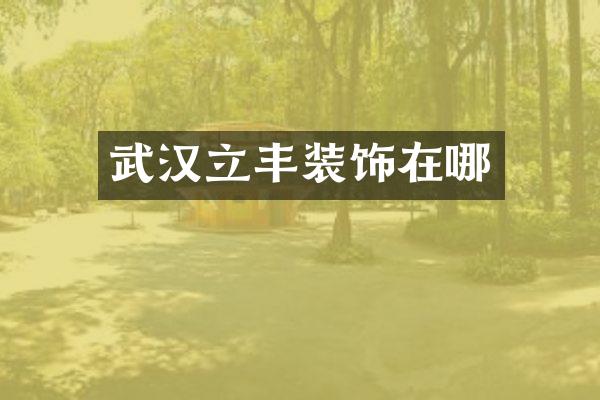 武汉立丰装饰在哪