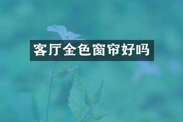 客厅金色窗帘好吗