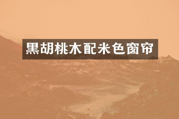 黑胡桃木配米色窗帘