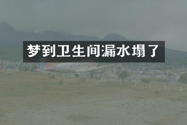 梦到卫生间漏水塌了