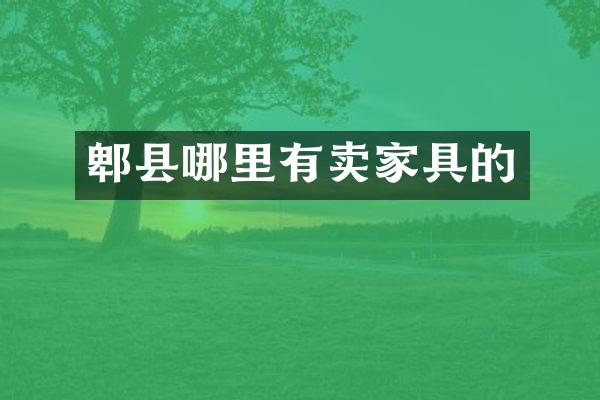 郫县哪里有卖家具的