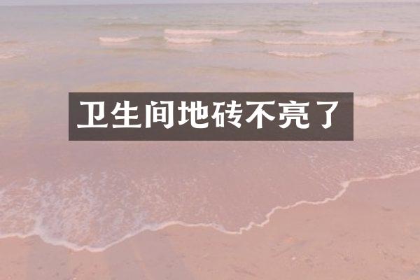 卫生间地砖不亮了