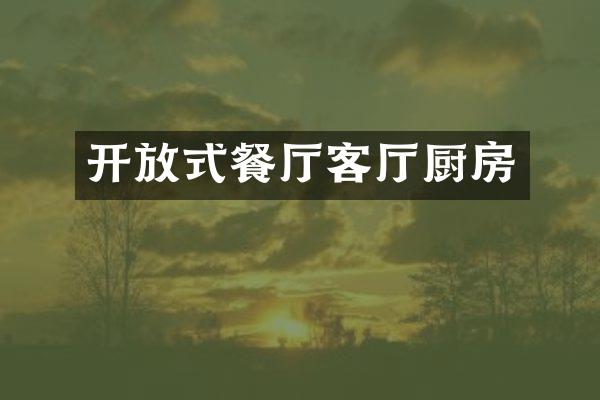 开放式餐厅客厅厨房