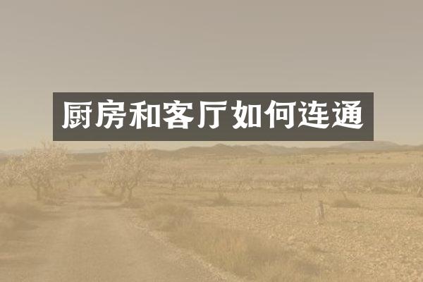 厨房和客厅如何连通