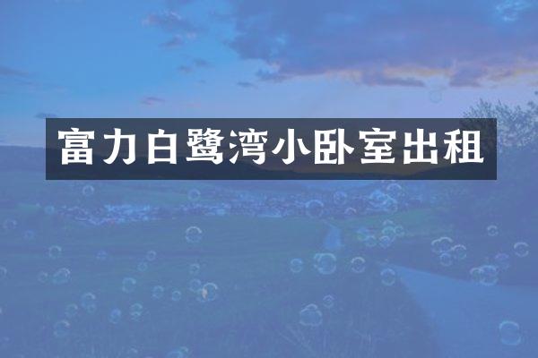 富力白鹭湾小卧室出租