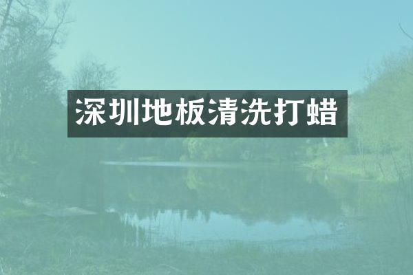 深圳地板清洗打蜡