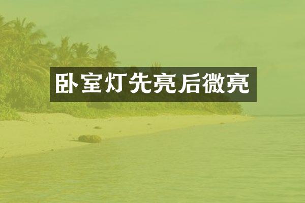 卧室灯先亮后微亮