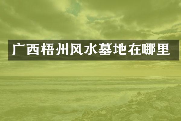 广西梧州风水墓地在哪里
