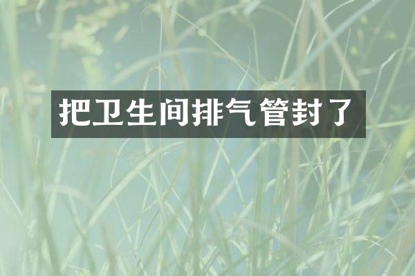 把卫生间排气管封了