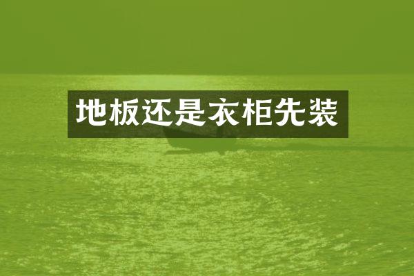 地板还是衣柜先装