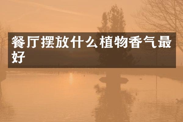 餐厅摆放什么植物香气最好