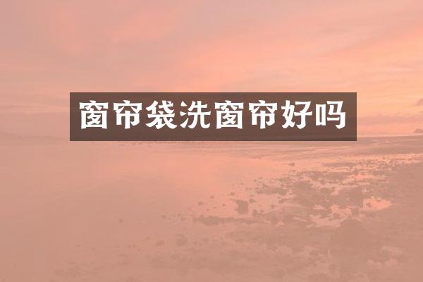 窗帘袋洗窗帘好吗
