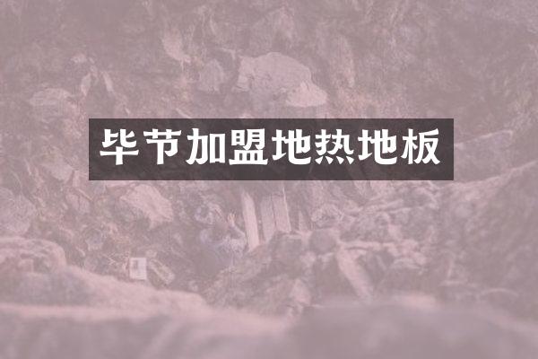 毕节加盟地热地板
