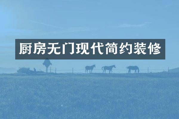 厨房无门现代简约装修