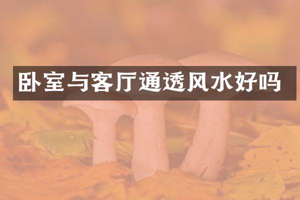 卧室与客厅通透风水好吗